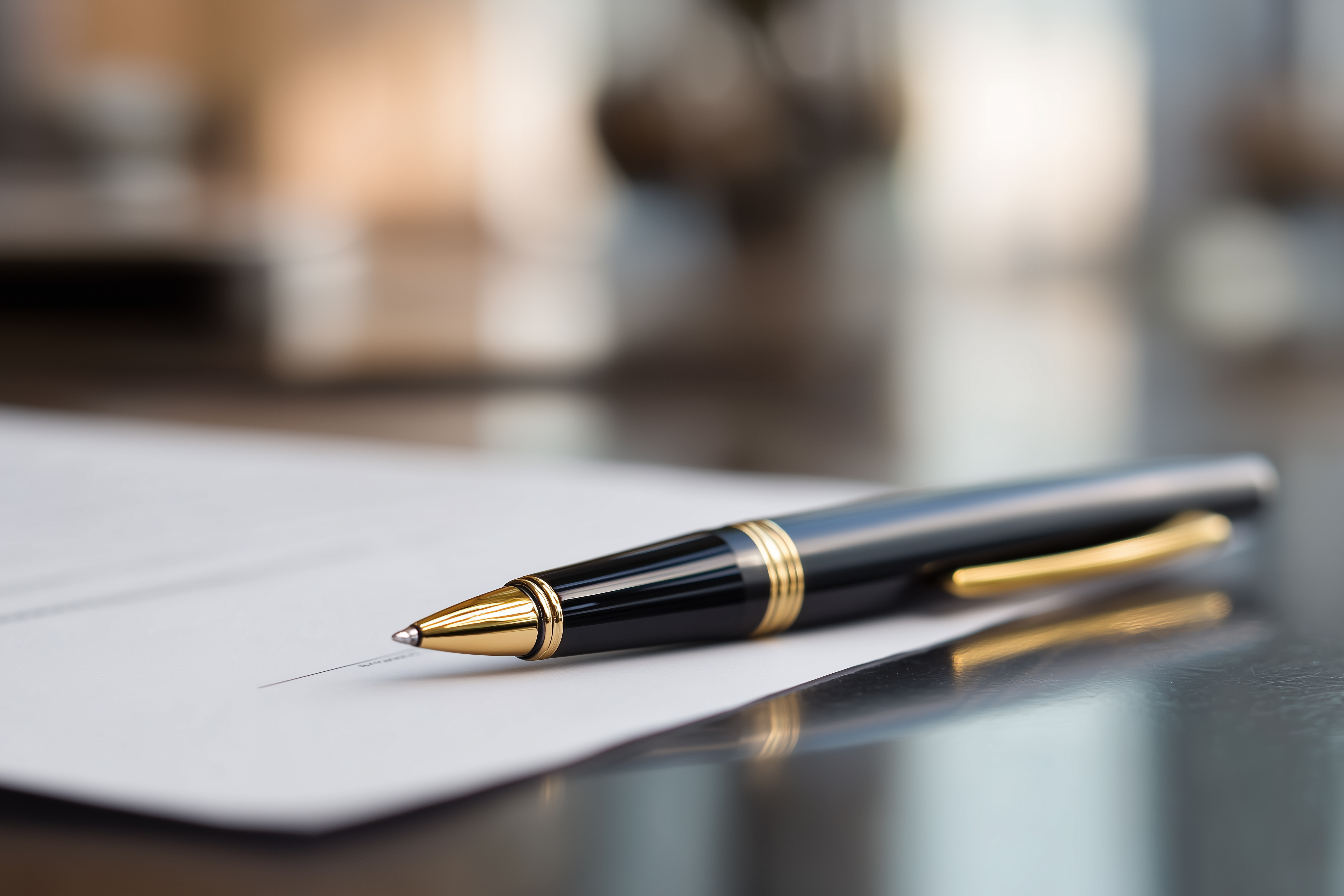 Signed construction contract documentation